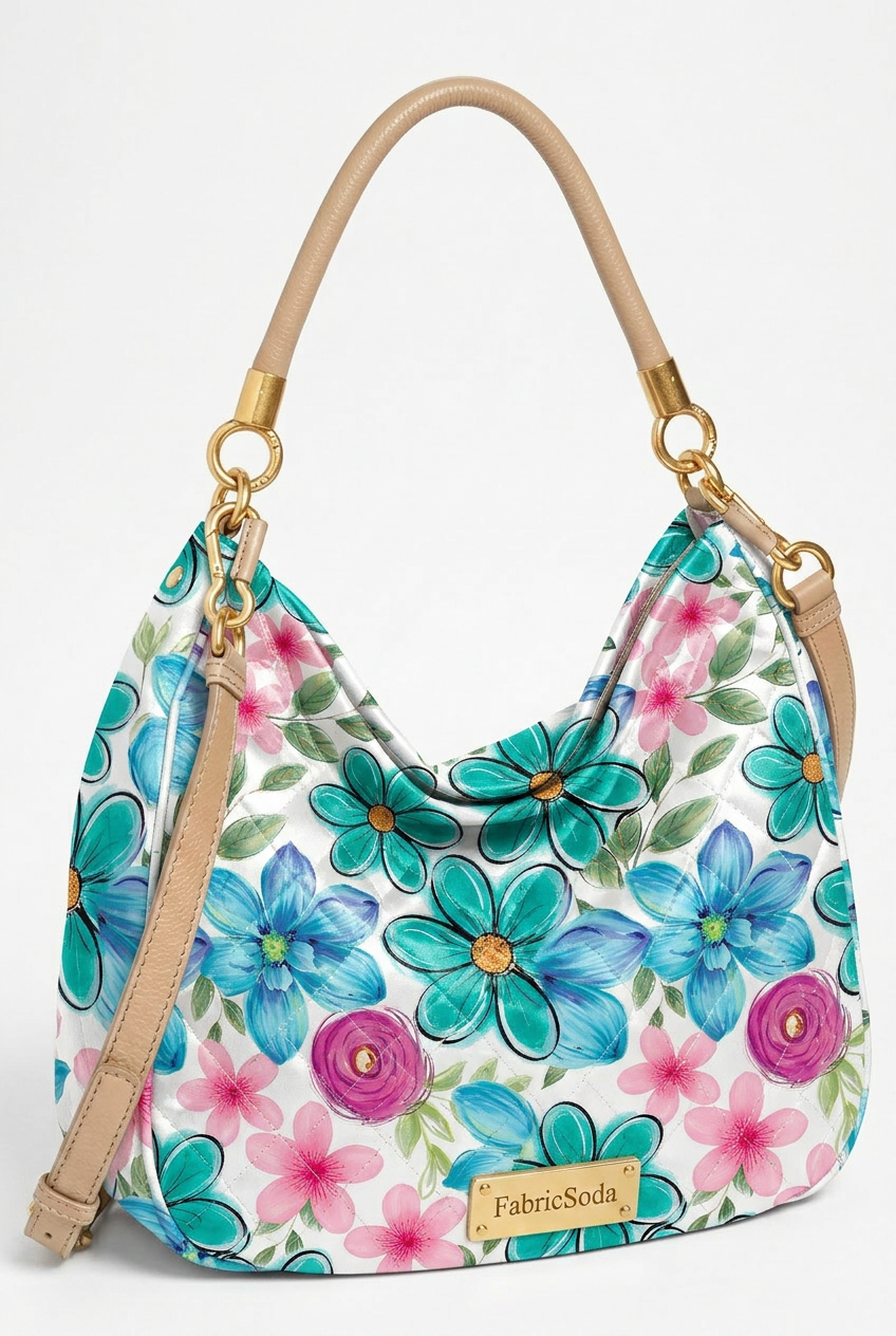 FS025 Watercolour Blue Floral Seamless Pattern