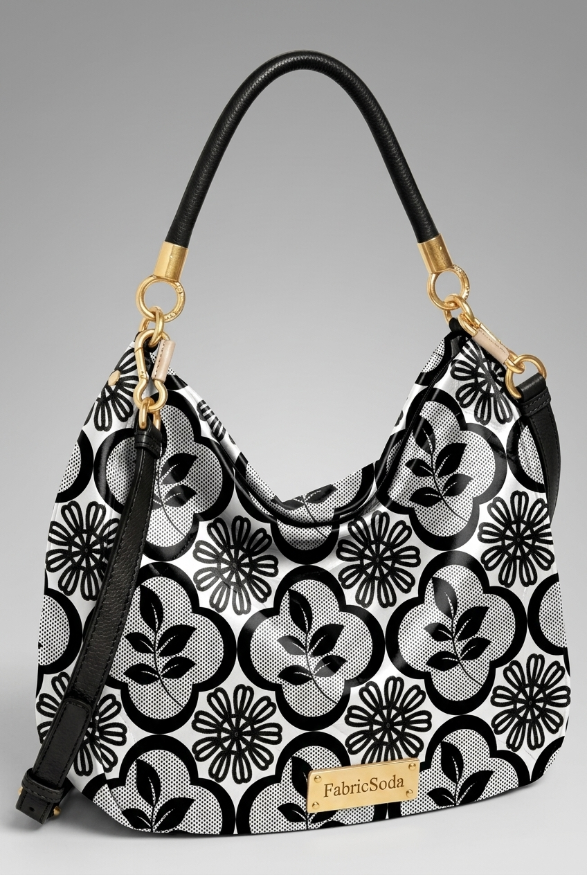 FS029 Black Floral Lace Seamless Pattern