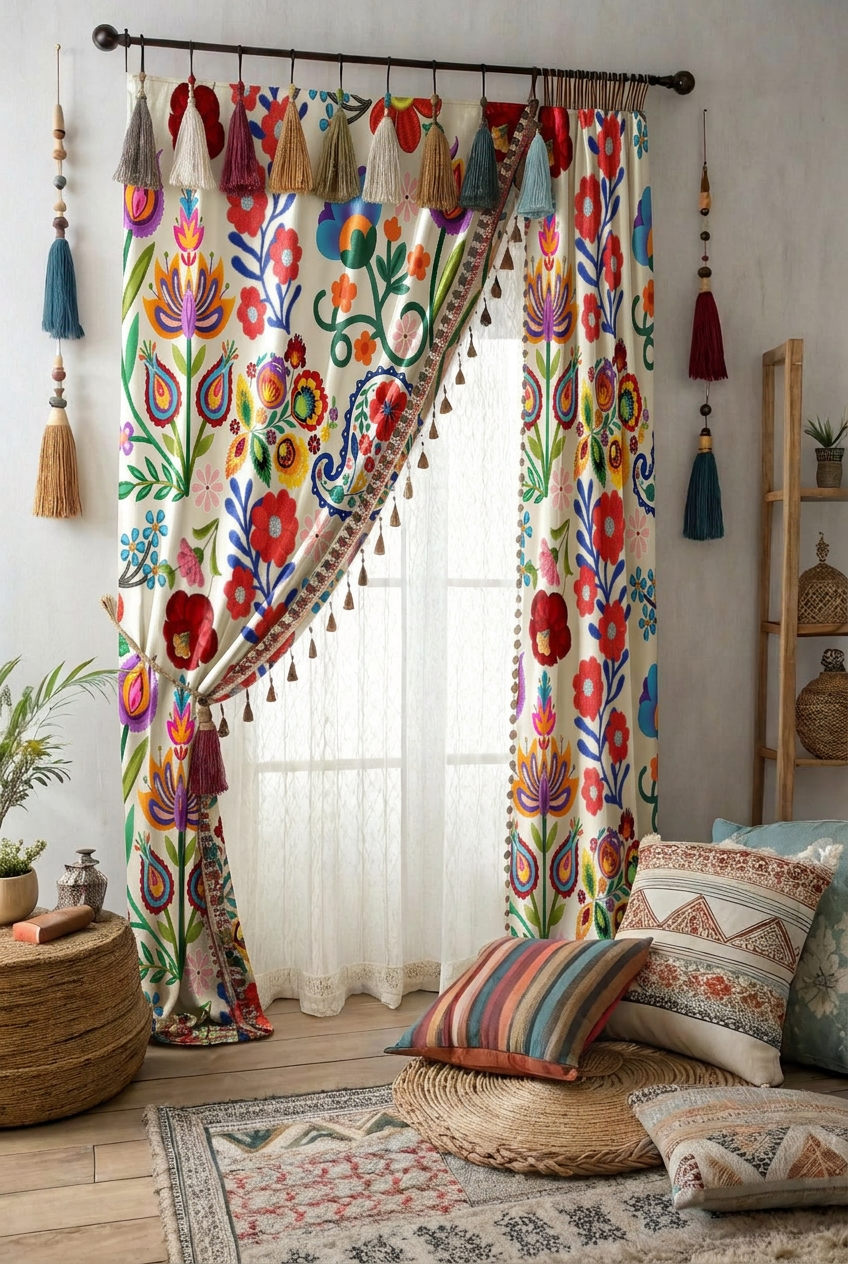 FS046 Exotic Folk Floral Seamless Pattern