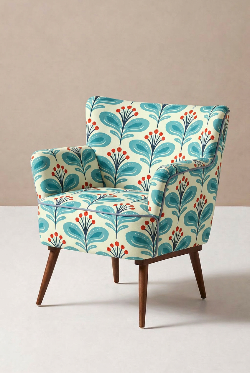 FS091 Fancy Blue Floral Seamless Pattern PNG
