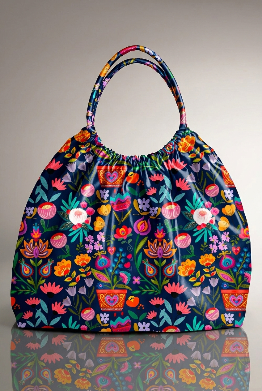 FS047 Navy Wildflower floral Seamless Pattern