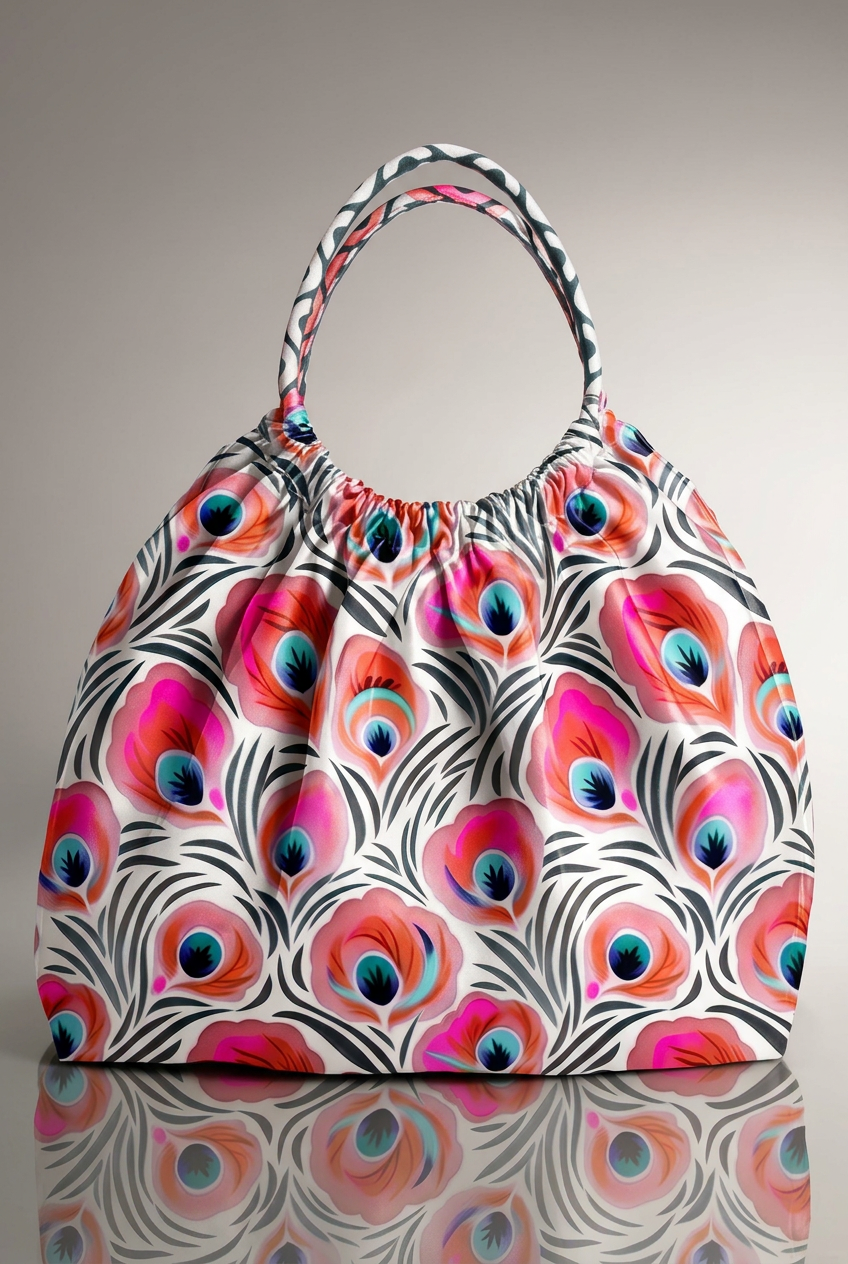 FS012 Exotic Pink Peacock Seamless Pattern