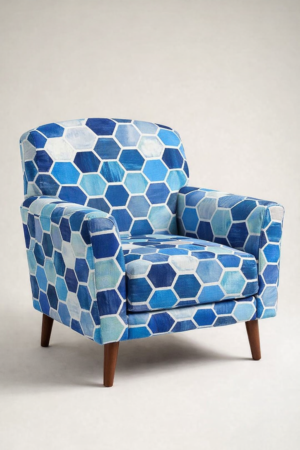 FS070 Blue Shades Geometric Seamless Pattern