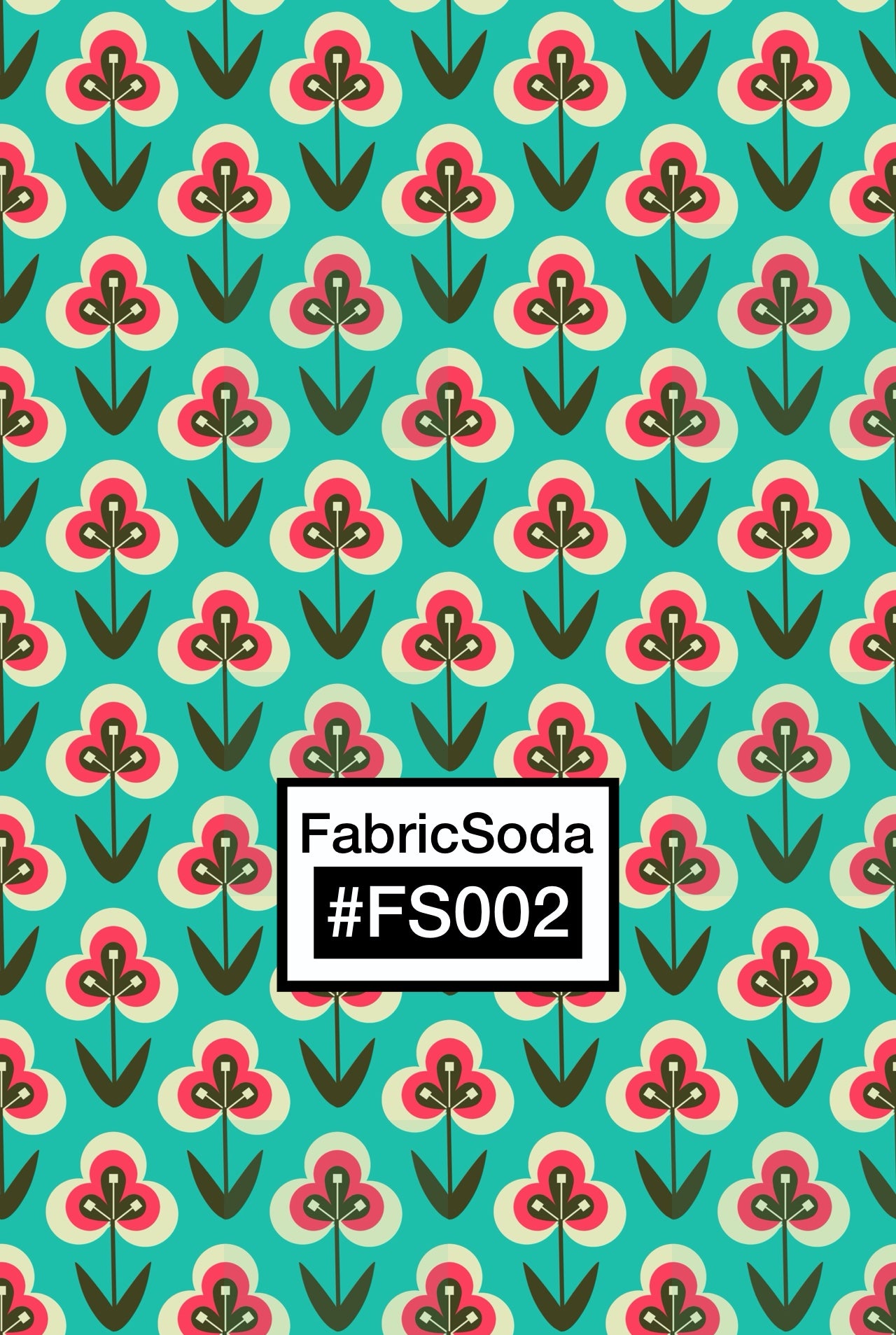 FS002 Green Floral Seamless Pattern