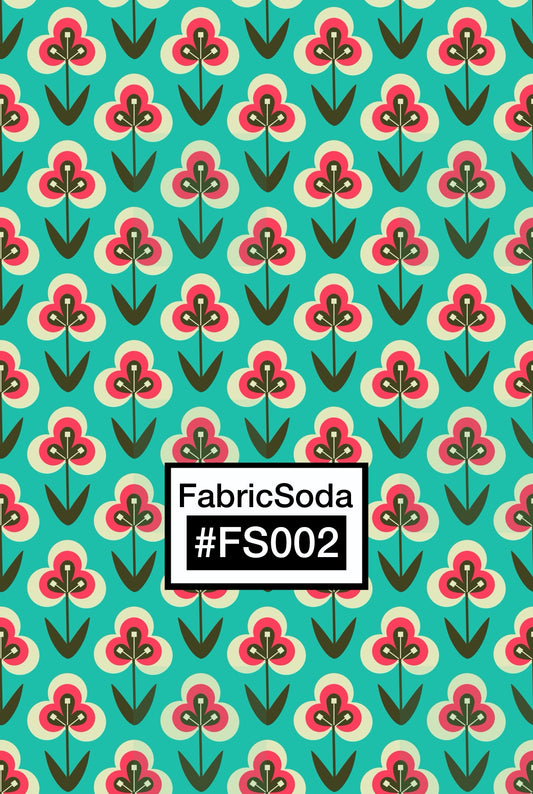 FS002 Green Floral Seamless Pattern