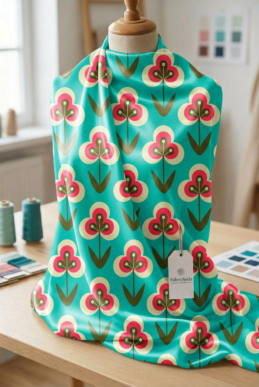 FS002 Green Floral Seamless Pattern