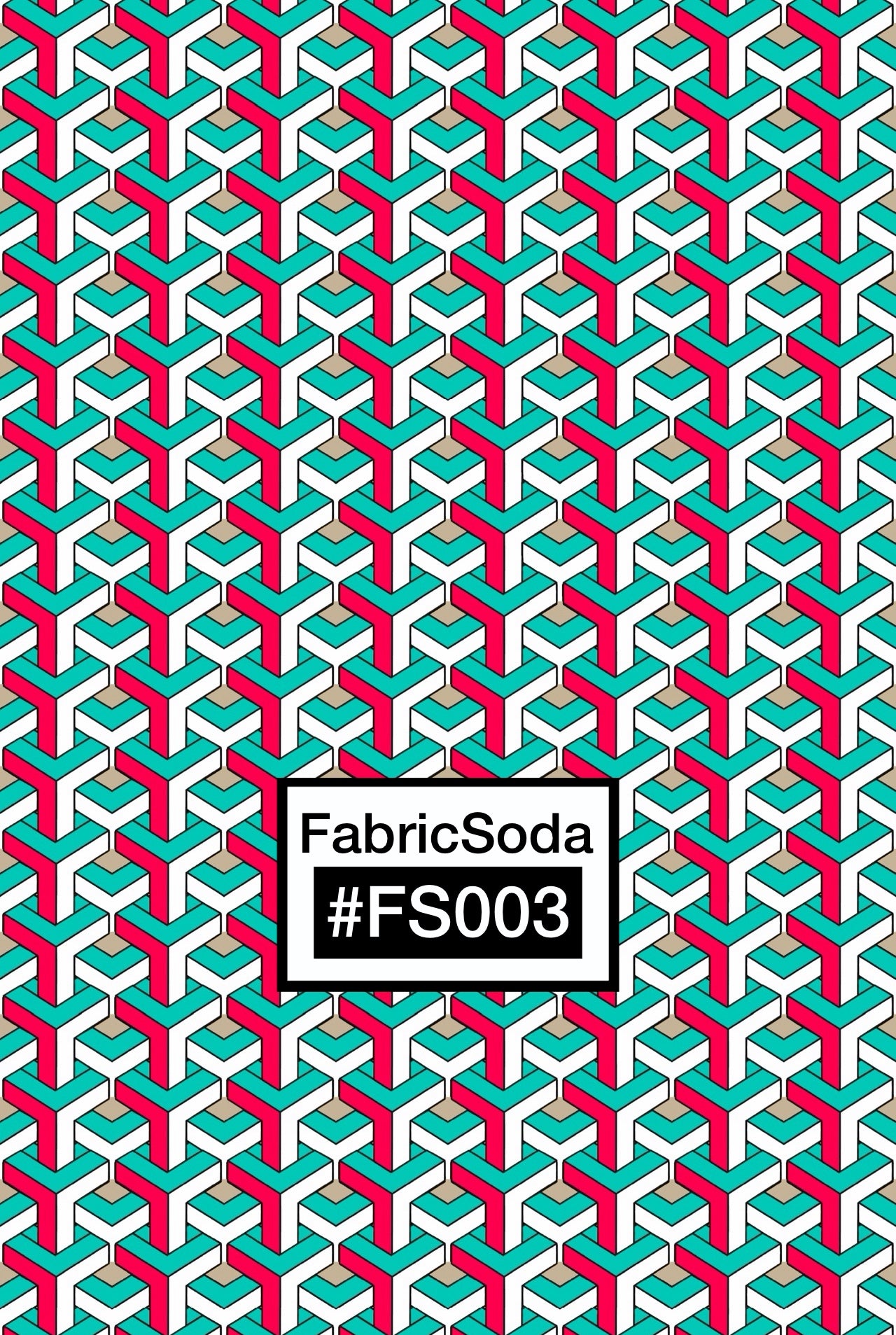 FS003 Green Geometric Y Seamless Pattern