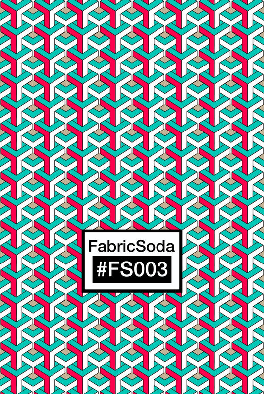 FS003 Green Geometric Y Seamless Pattern