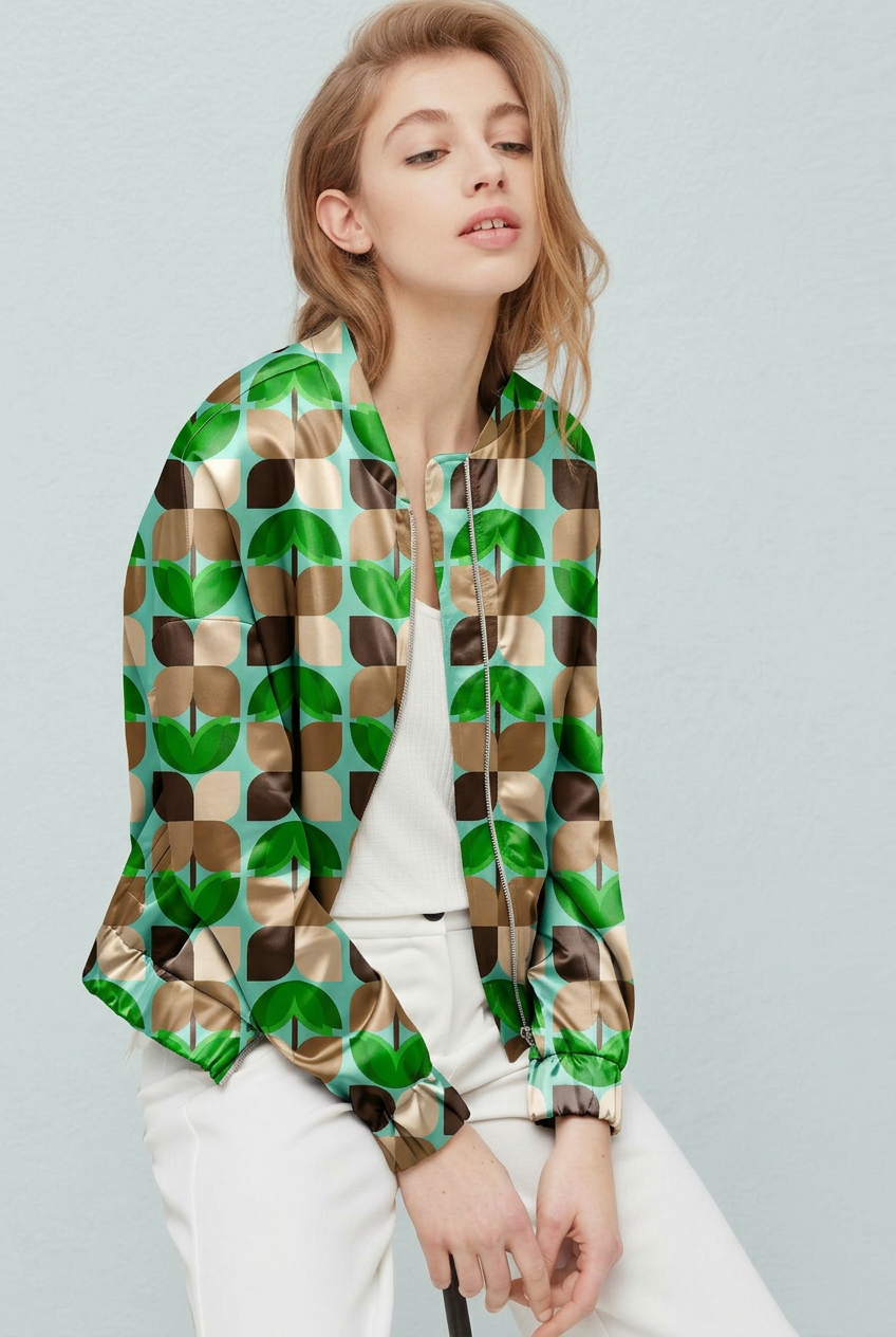 FS008 Green Geometric Seamless Pattern