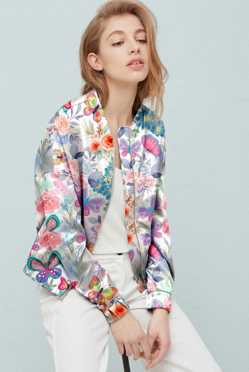 FS009 Watercolour Butterfly Floral Seamless Pattern