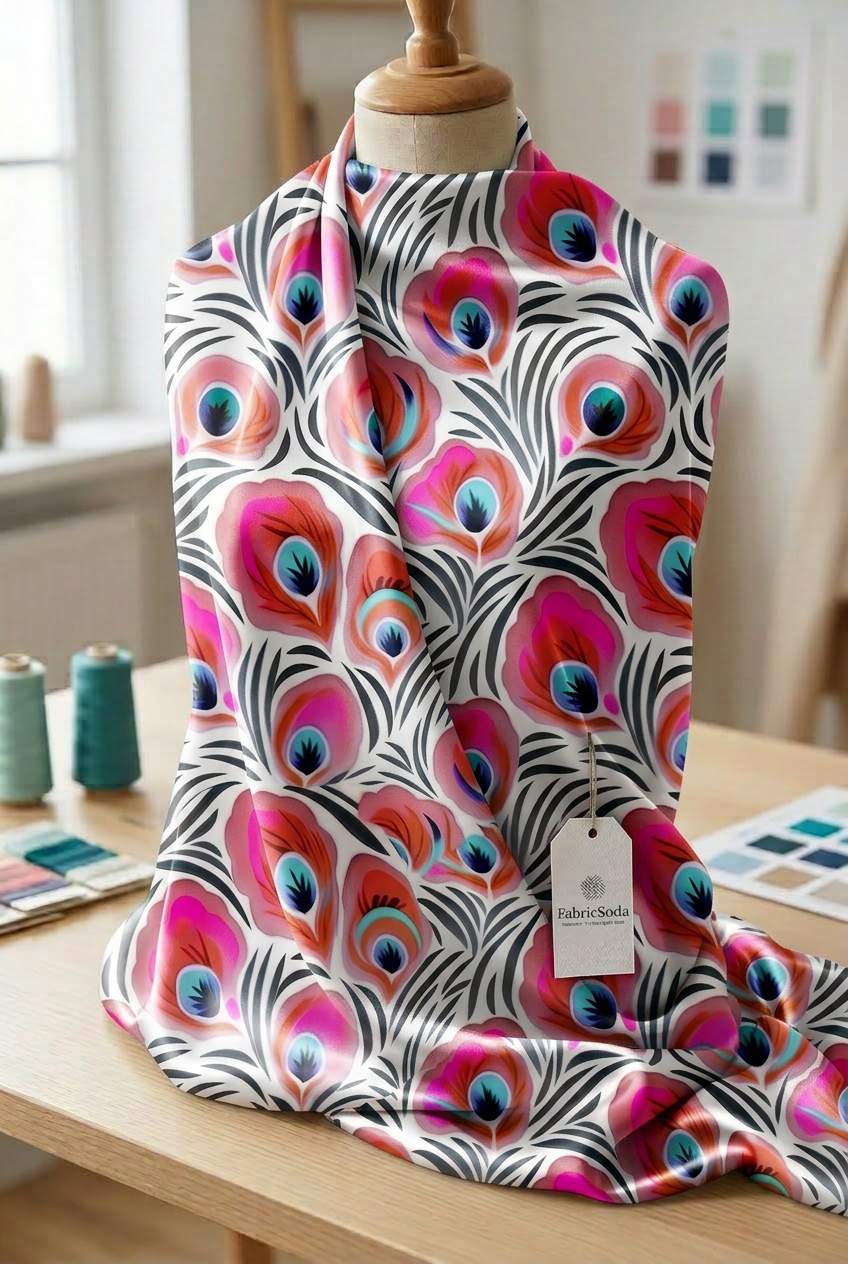 FS012 Exotic Pink Peacock Seamless Pattern
