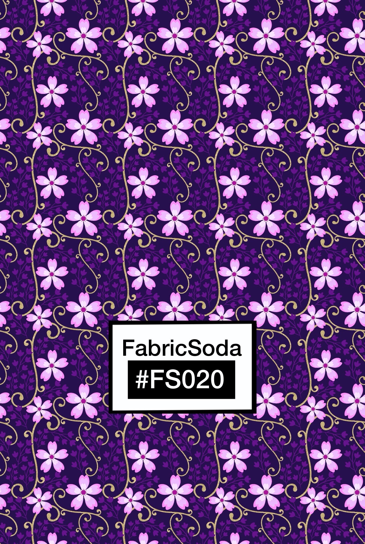FS020 Purple Floral Seamless Pattern