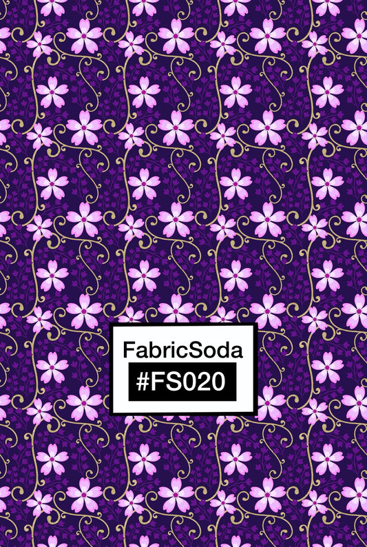 FS020 Purple Floral Seamless Pattern