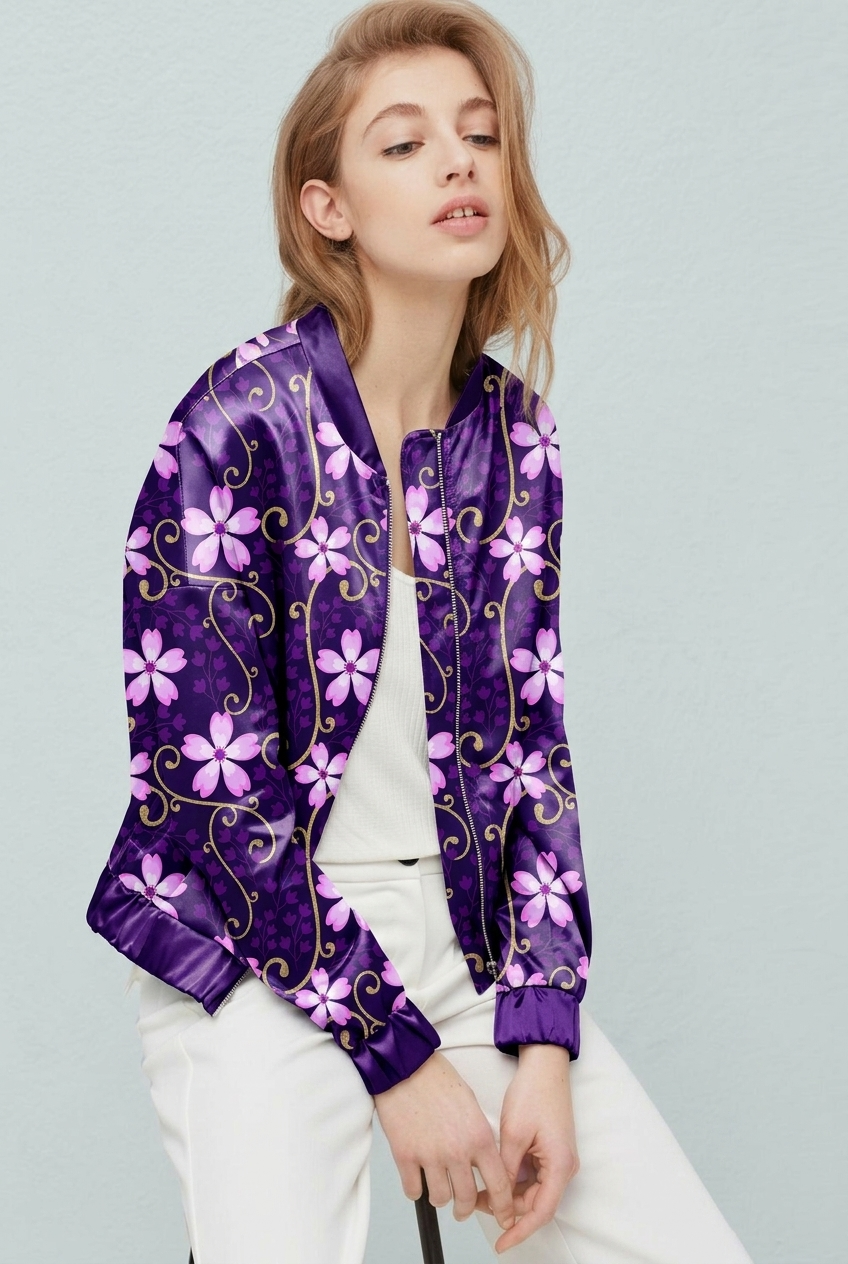 FS020 Purple Floral Seamless Pattern