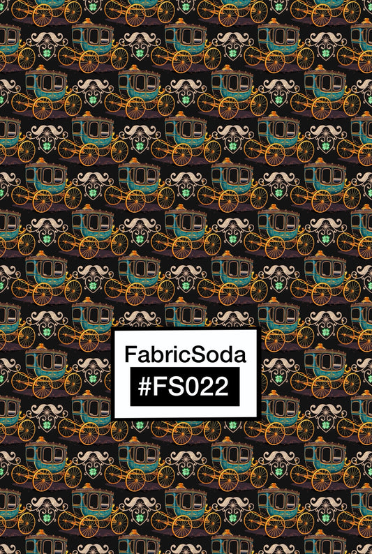 FS022 Brown Carriage Seamless Pattern