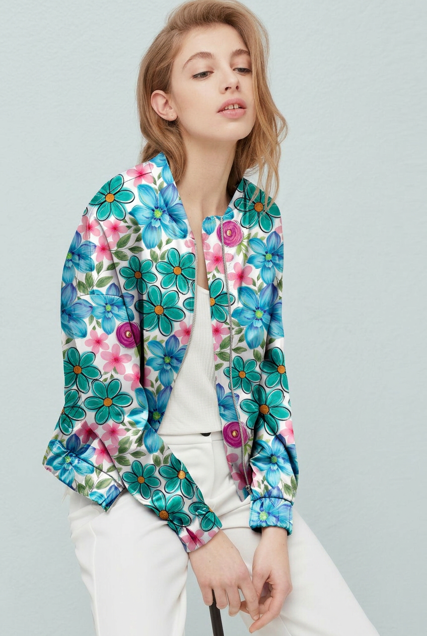 FS025 Watercolour Blue Floral Seamless Pattern