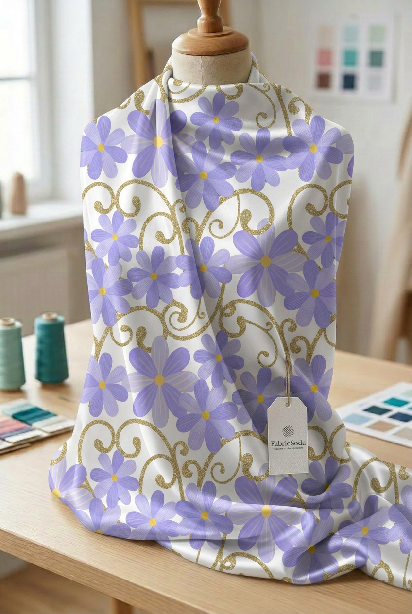 FS026 Lilac Floral Seamless Pattern