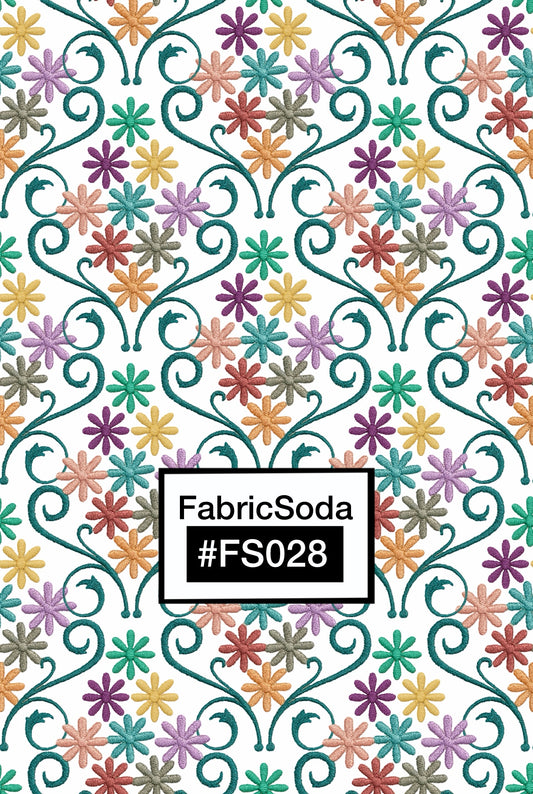FS028 Colourful Floral Seamless Pattern