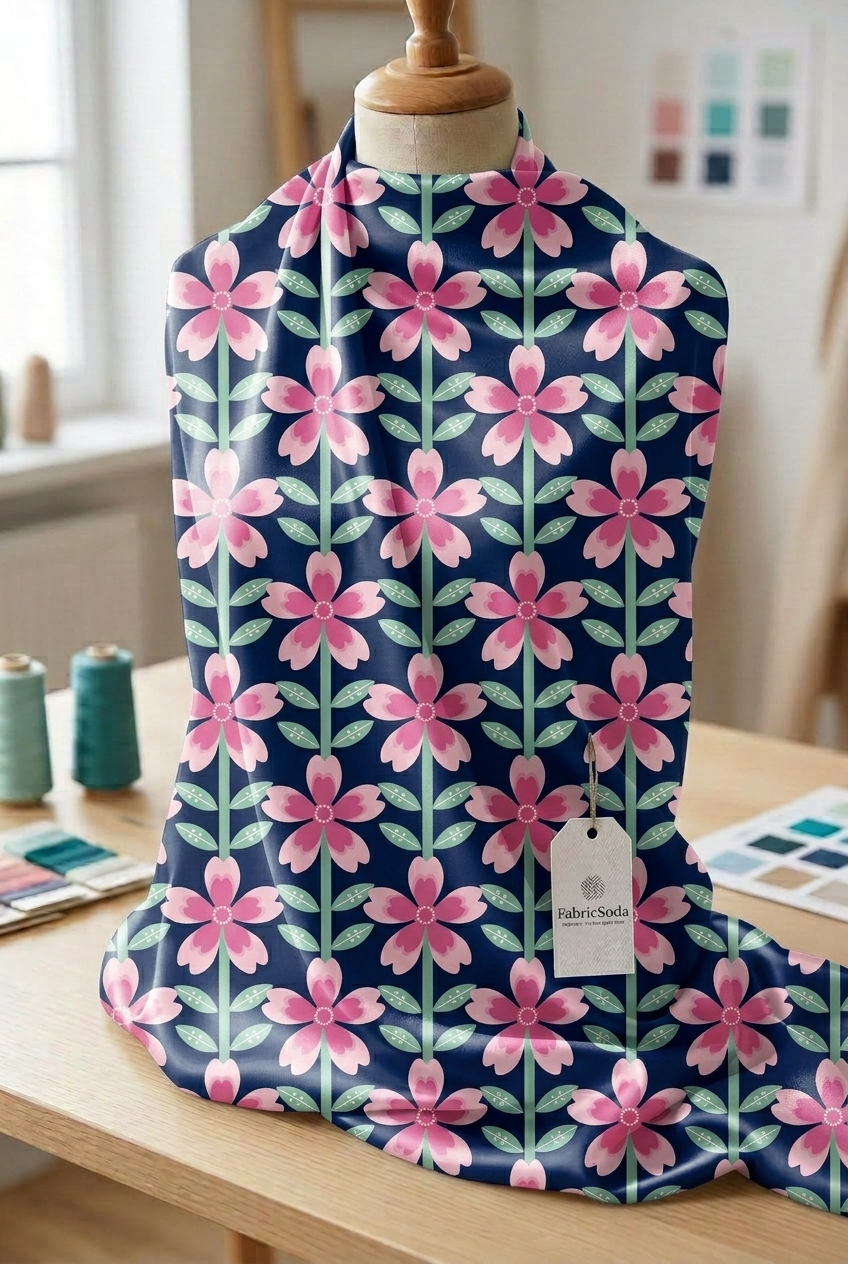 FS031 Pink Flower Seamless Pattern