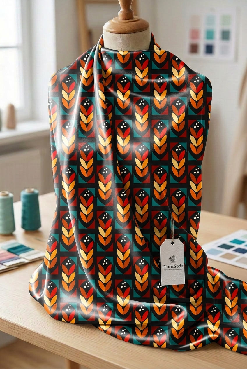 FS037 Brown Black Geometric Seamless Pattern