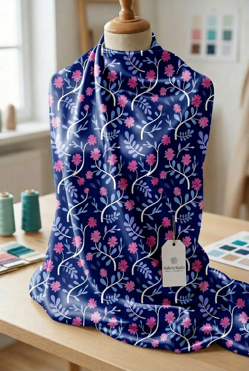 FS038 Purple Floral Seamless Pattern