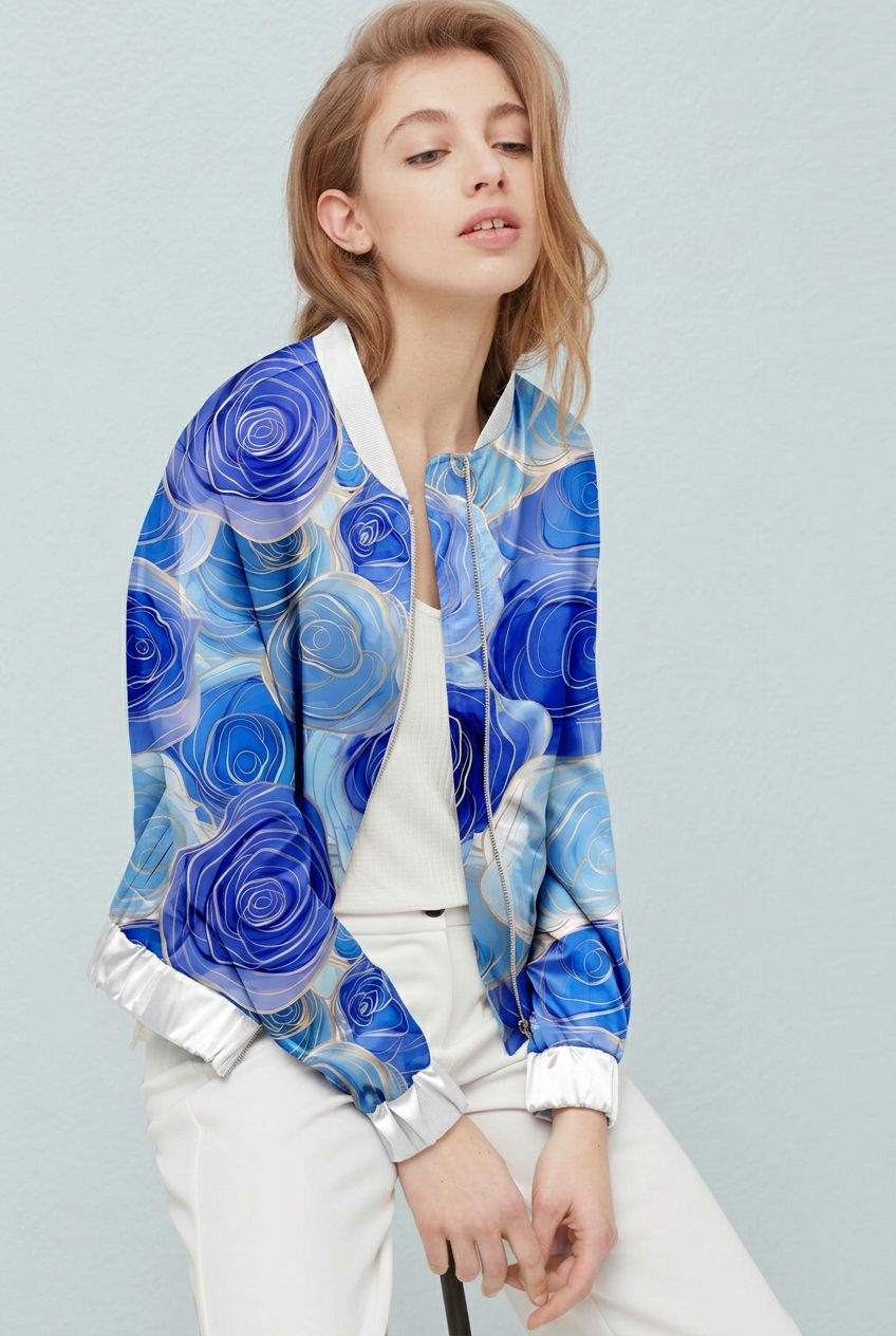 FS040 Watercolour Blue Floral Seamless Pattern