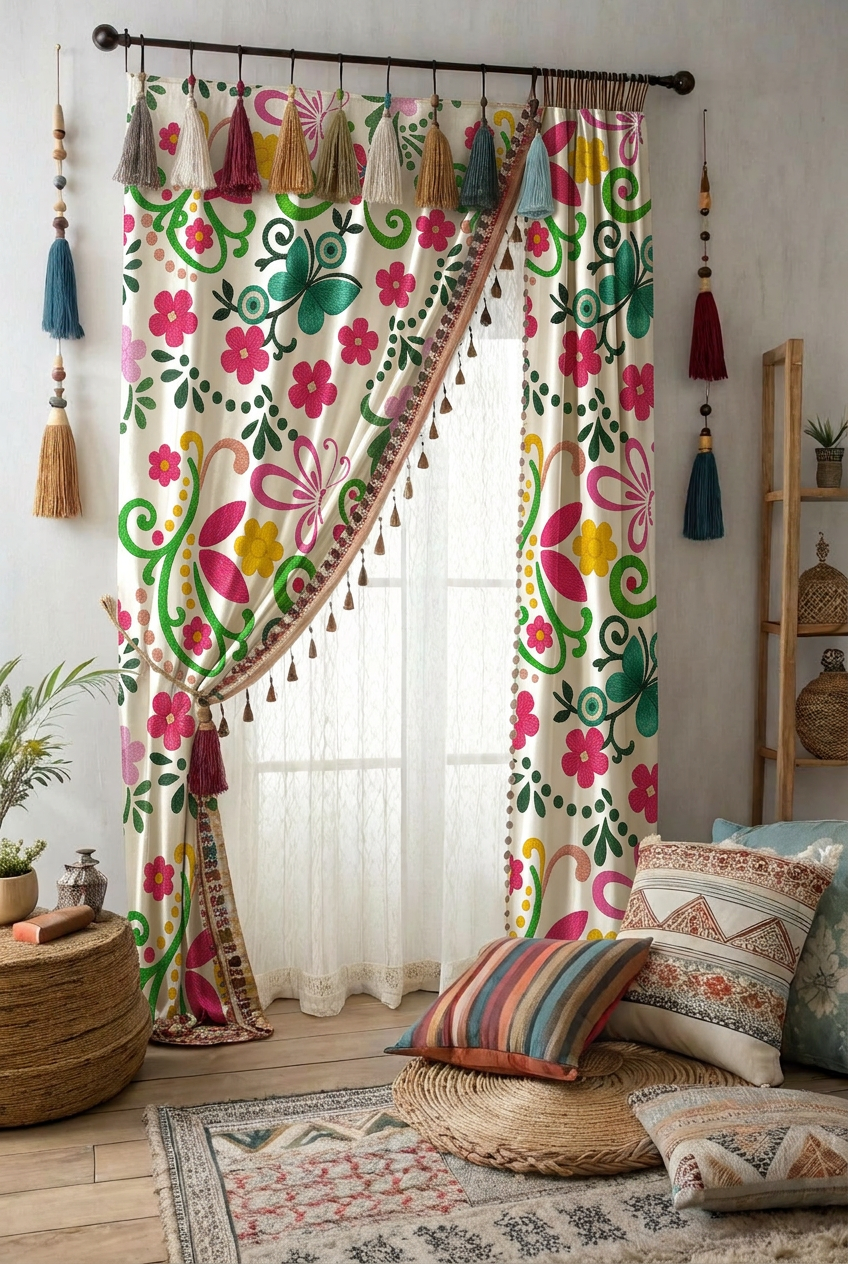 FS045 Folk Flower Seamless Pattern