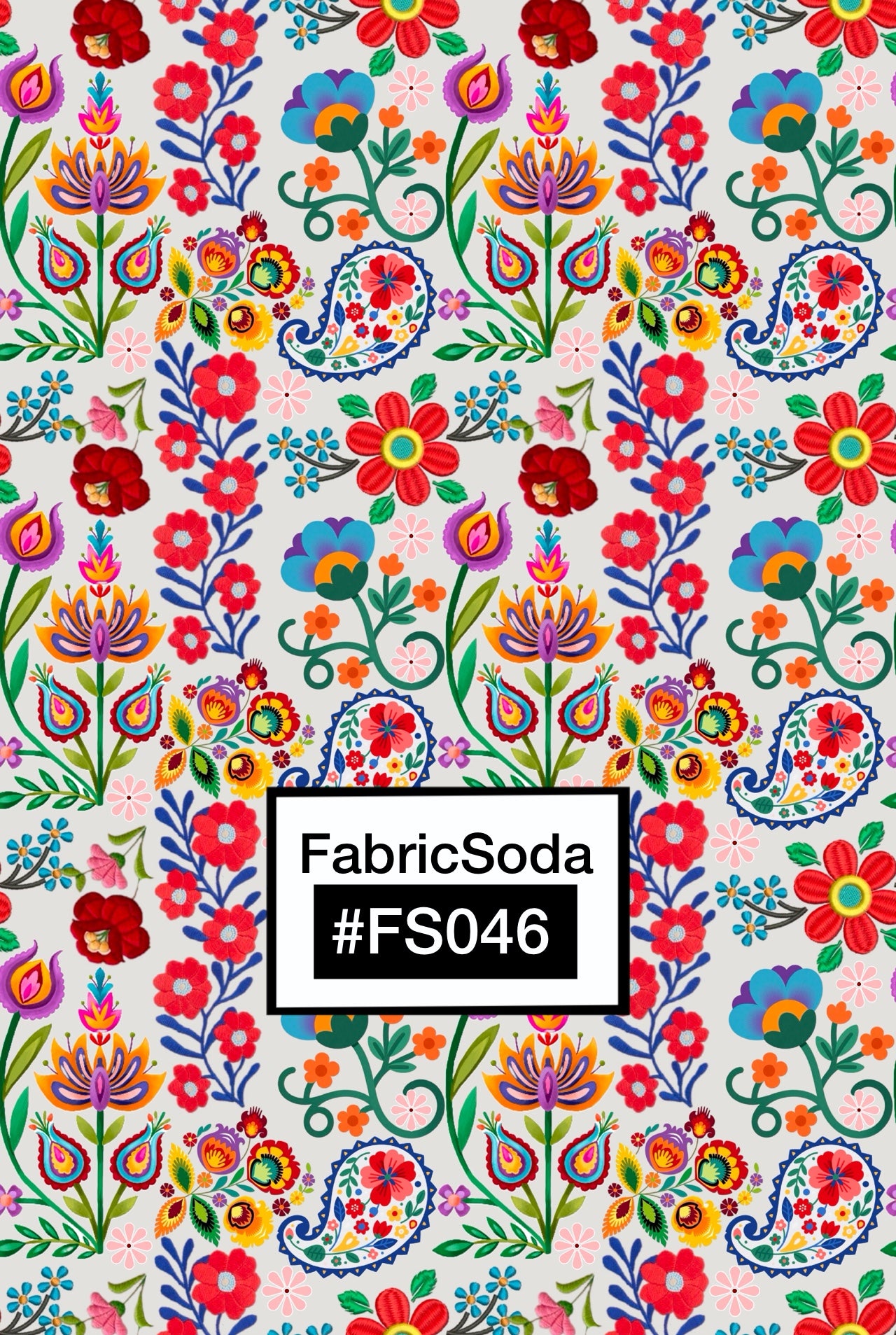 FS046 Exotic Folk Floral Seamless Pattern