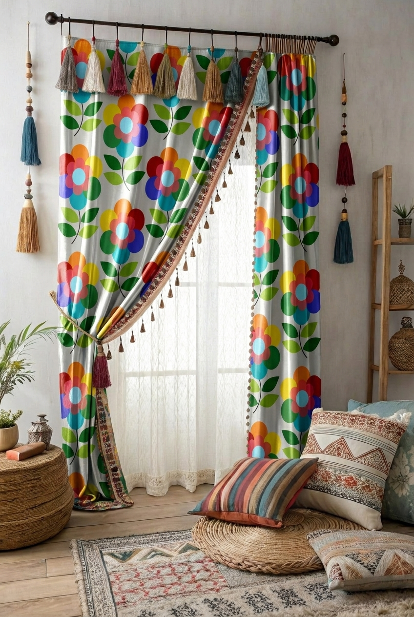 FS051 Rainbow Flower Seamless Pattern