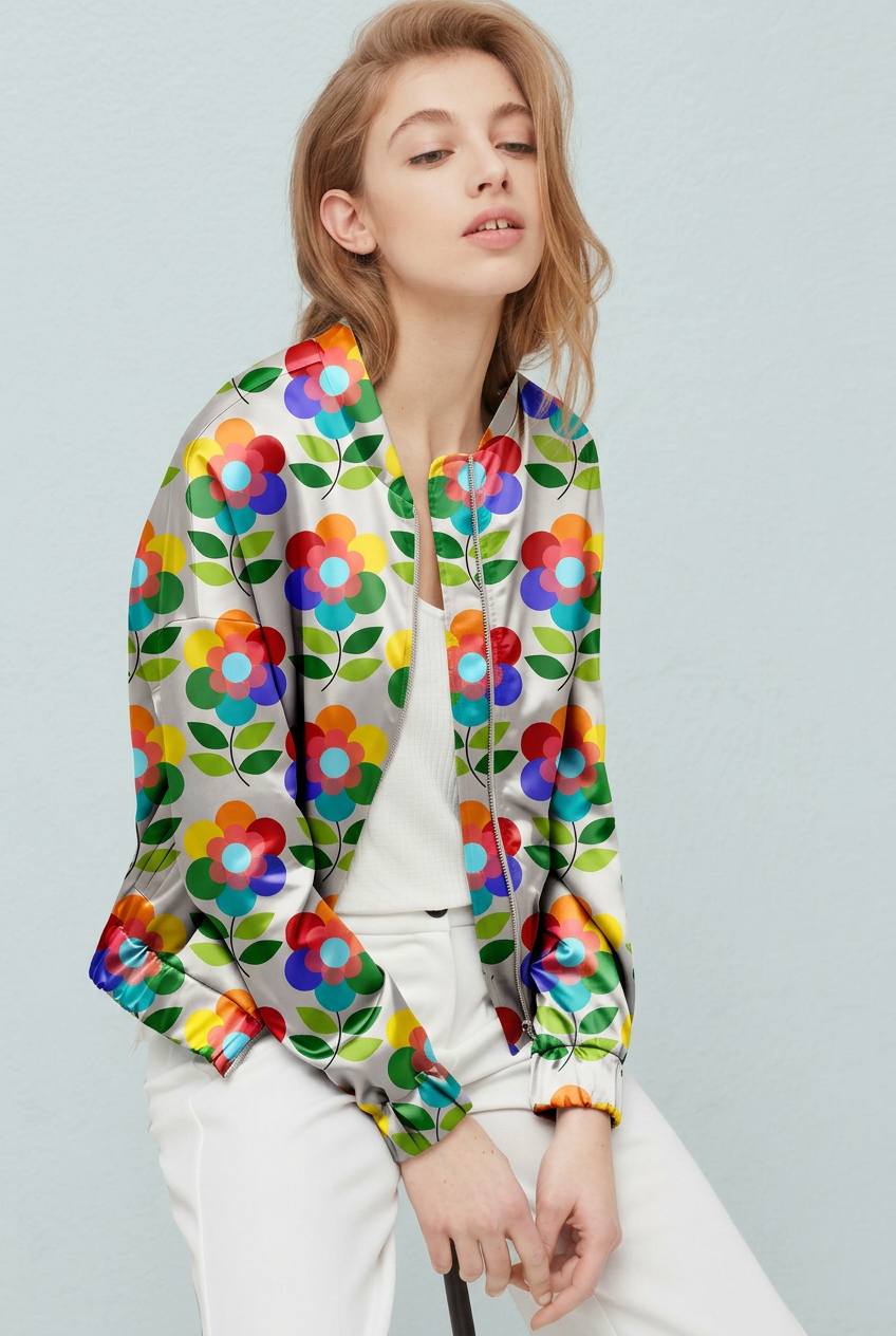FS051 Rainbow Flower Seamless Pattern