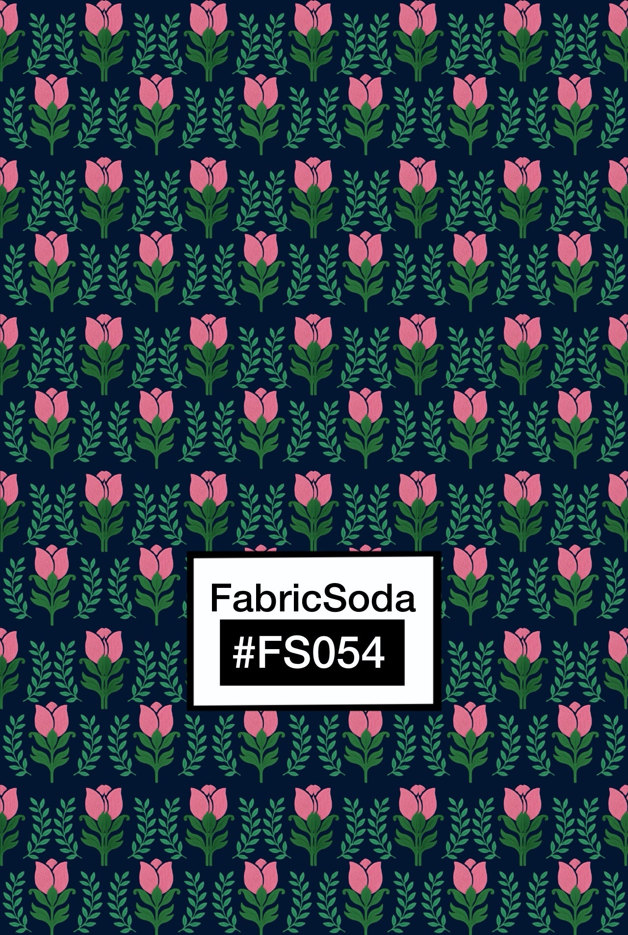 FS054 Green and Pink Floral Seamless Pattern