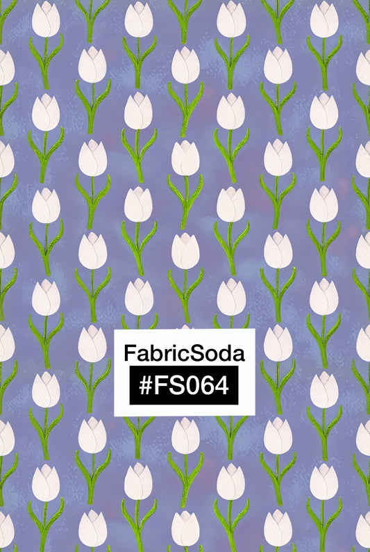 FS064 Tulip in Purple Floral Seamless Pattern