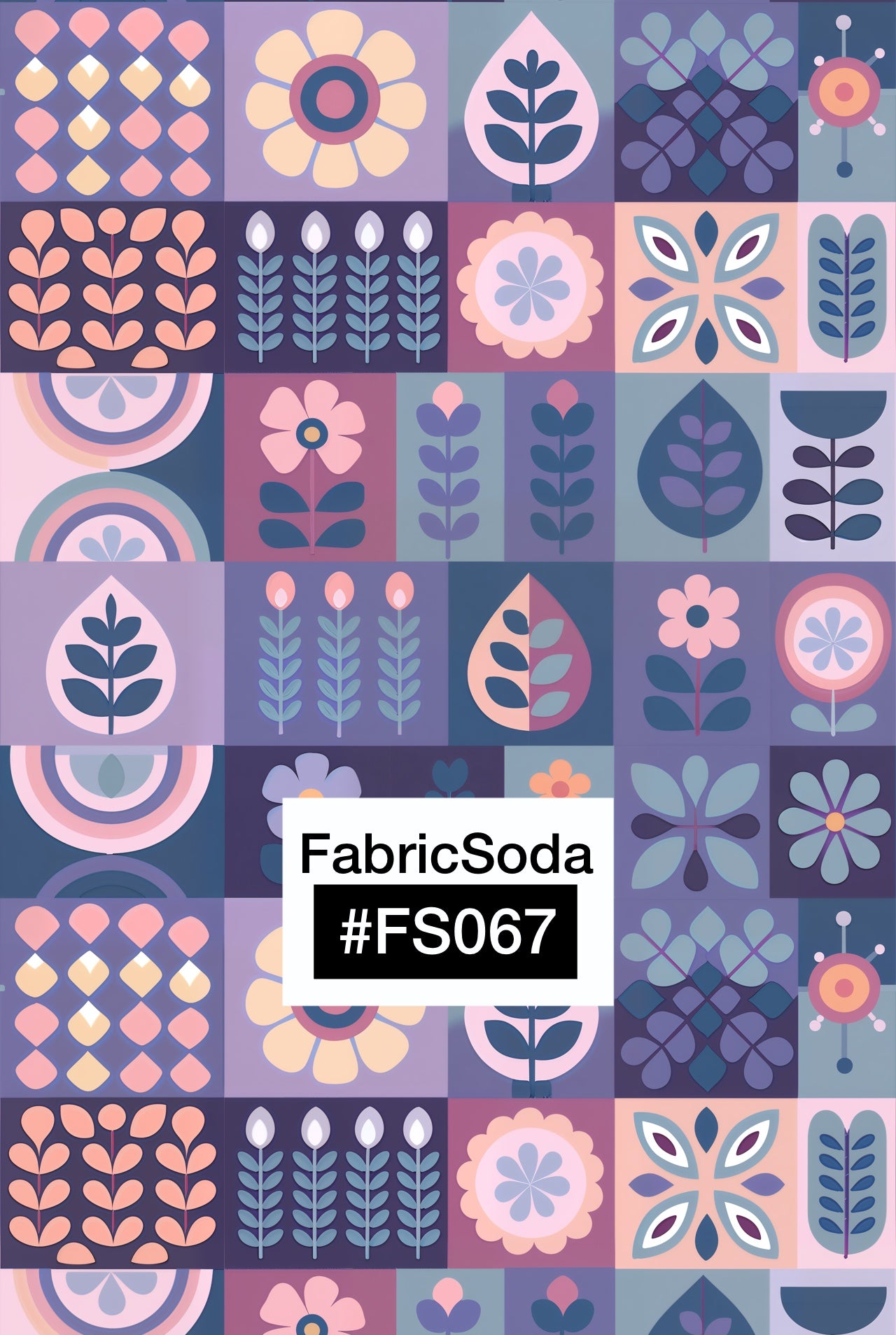 FS067 Purple Playful Geometric Seamless Pattern