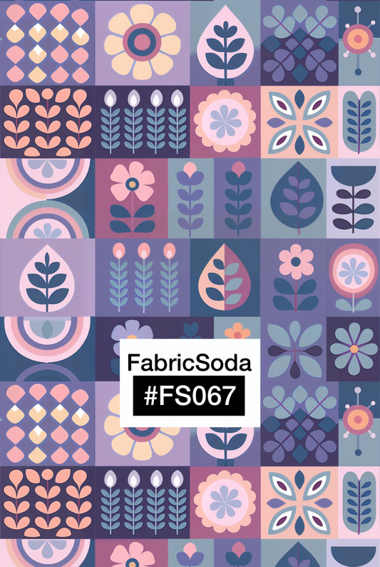 FS067 Purple Playful Geometric Seamless Pattern