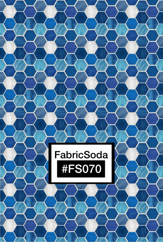 FS070 Blue Shades Geometric Seamless Pattern