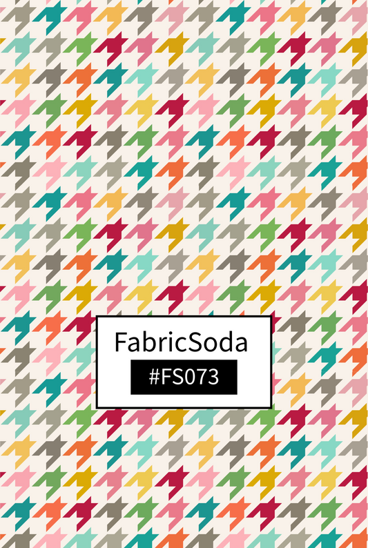 FS073 Colourful Houndstooth Seamless Pattern