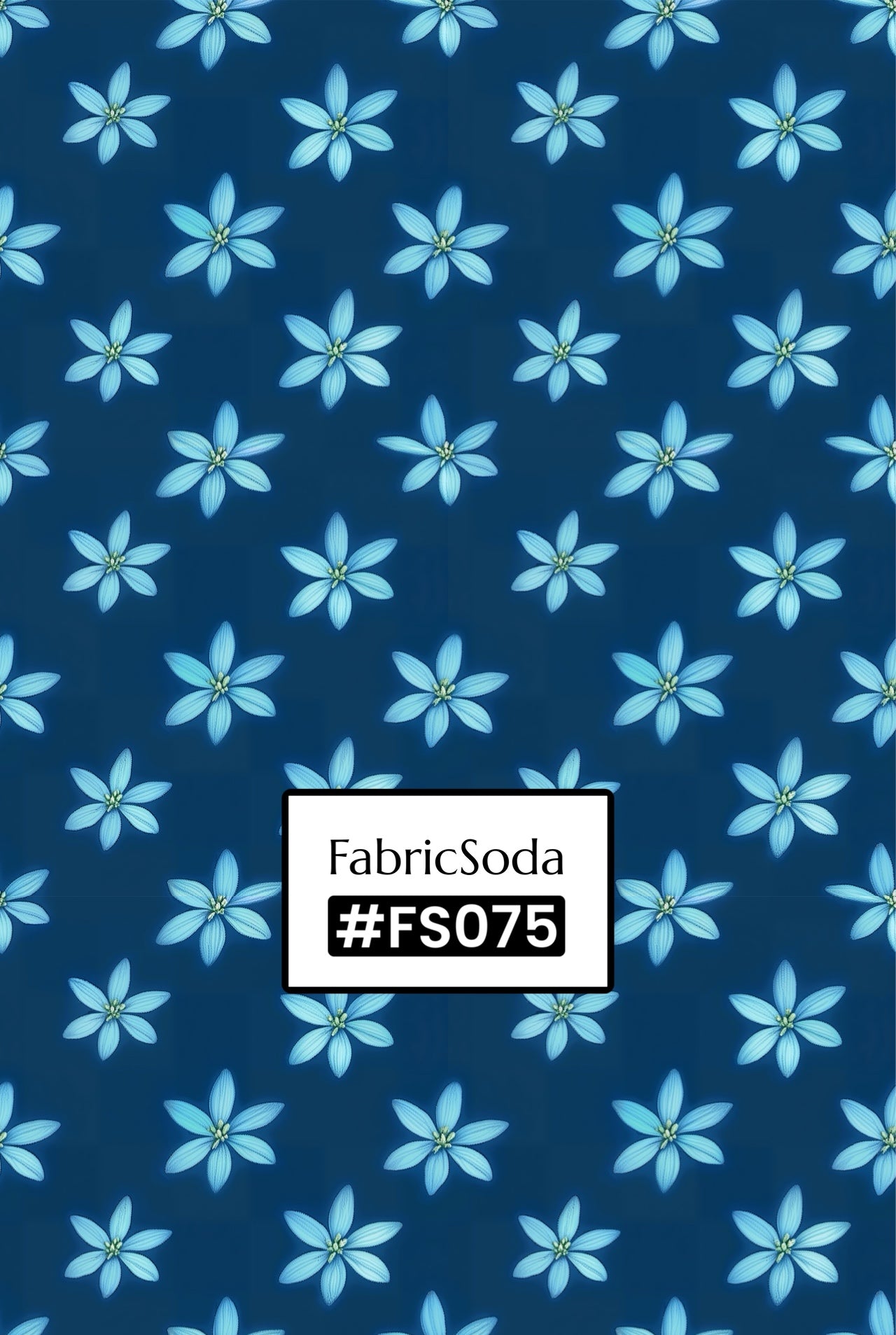 FS075 Blue Floral Seamless Pattern