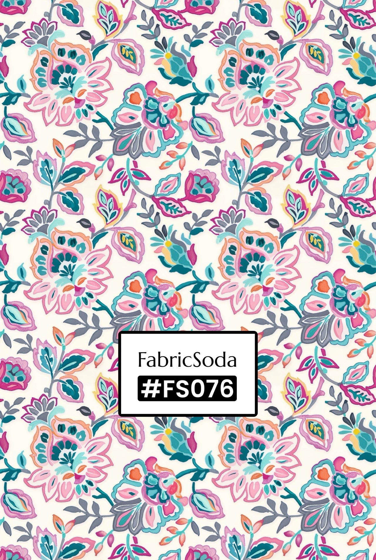 FS076 Pink Floral Seamless Pattern