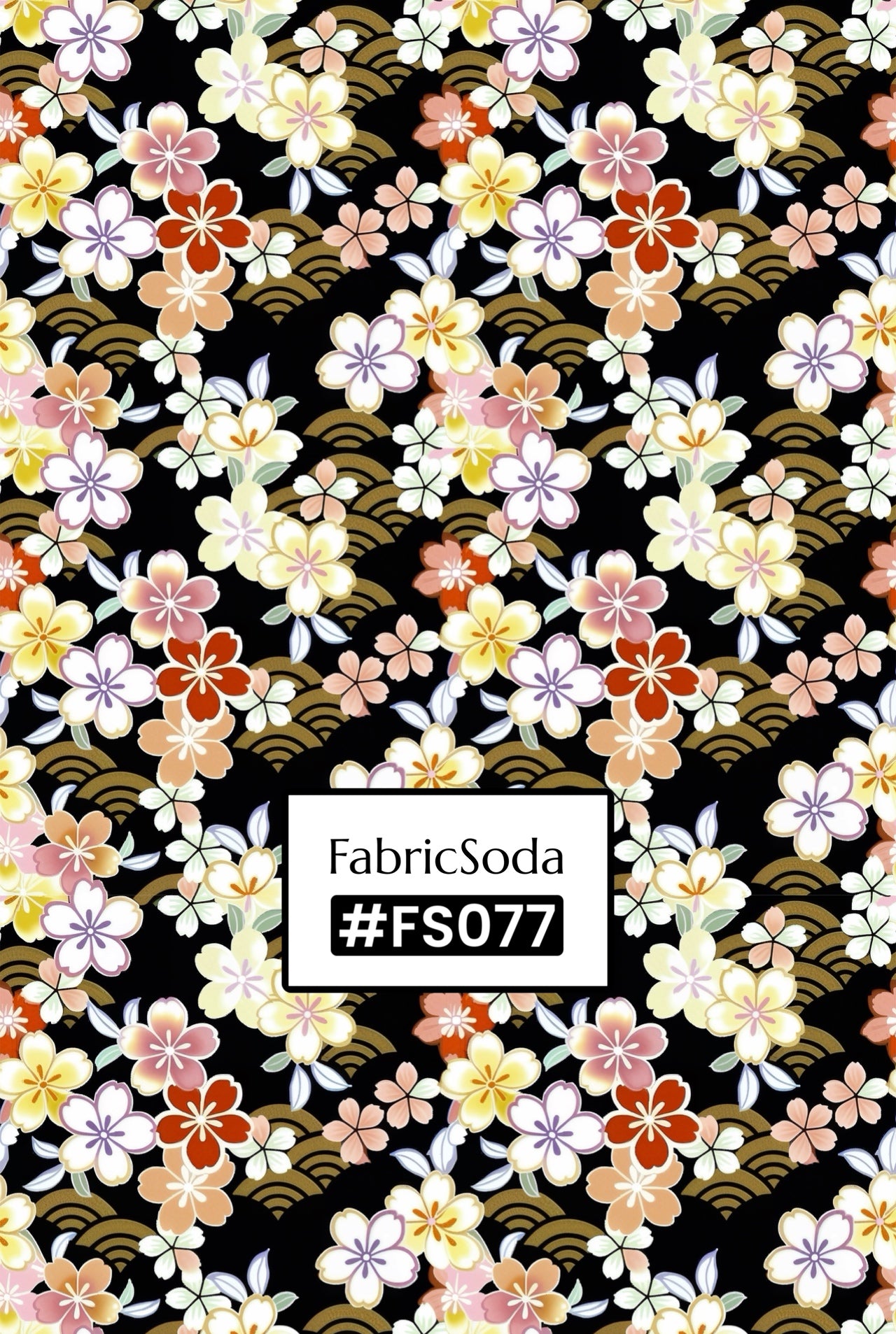 FS077 Japanese Style Floral Seamless Pattern