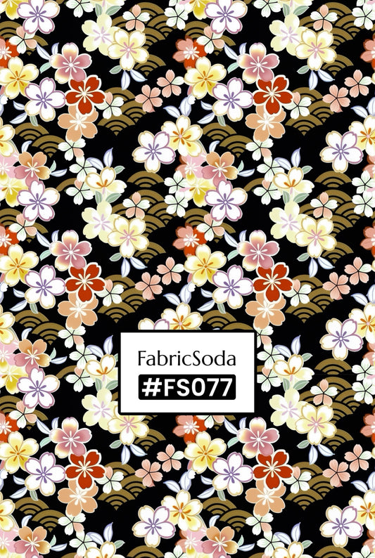 FS077 Japanese Style Floral Seamless Pattern