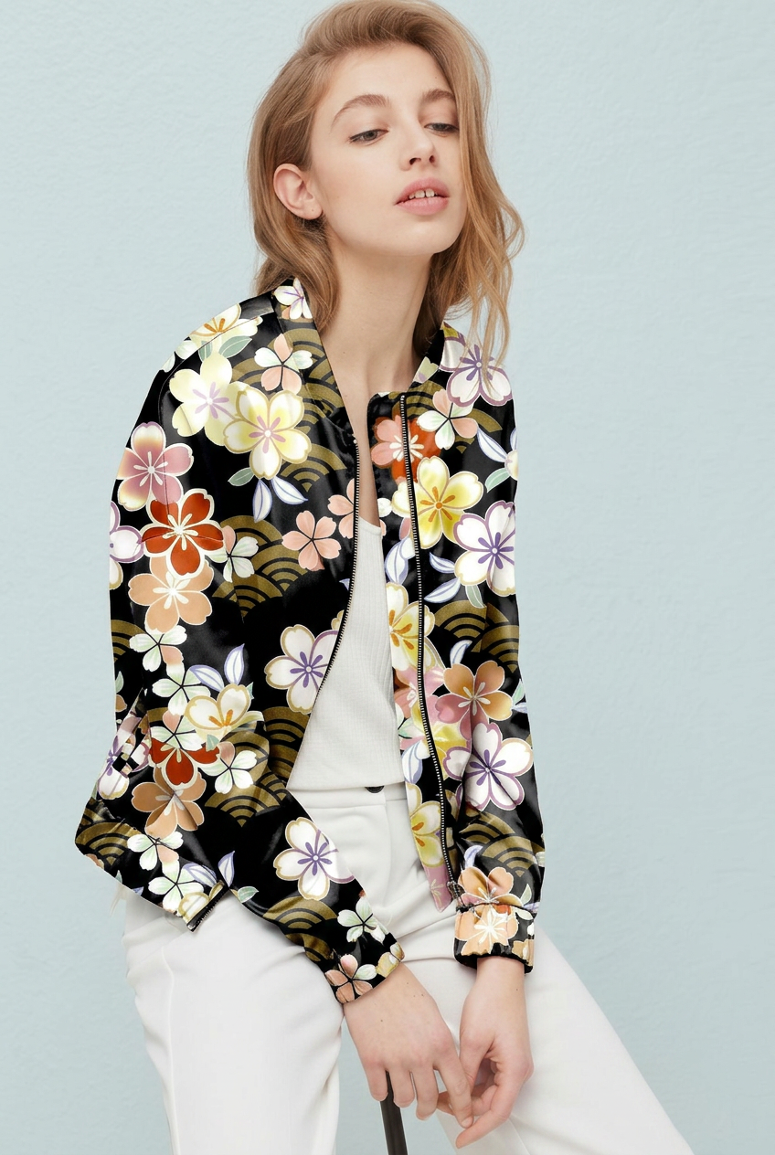 FS077 Japanese Style Floral Seamless Pattern
