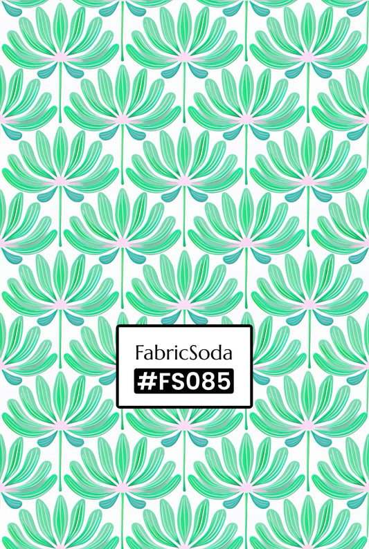 FS085 Light Green Floral Seamless Pattern