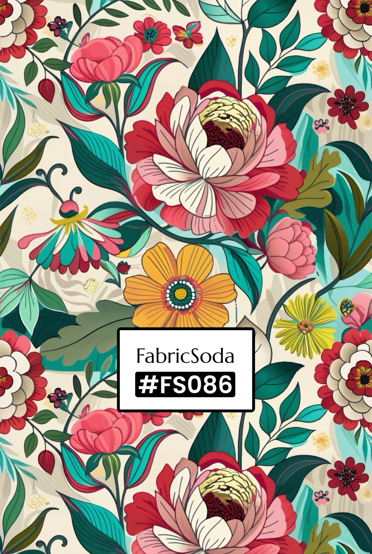 FS086 Vintage Flower Seamless Pattern