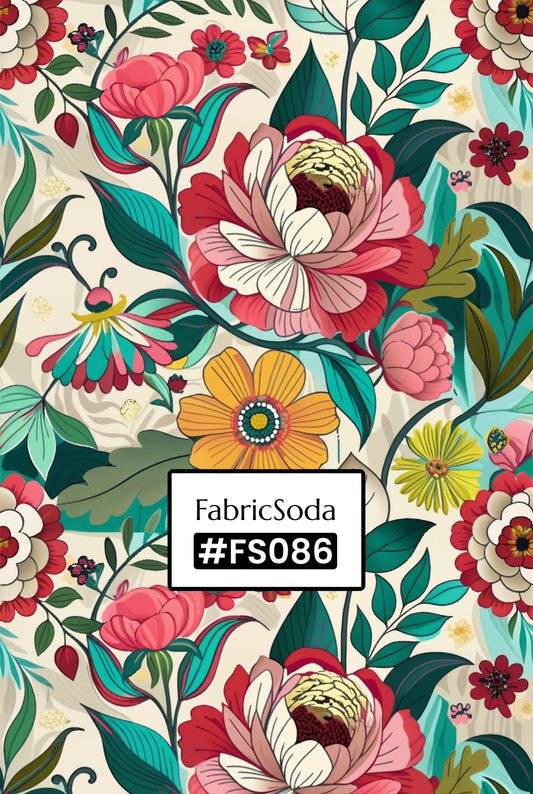 FS086 Vintage Flower Seamless Pattern