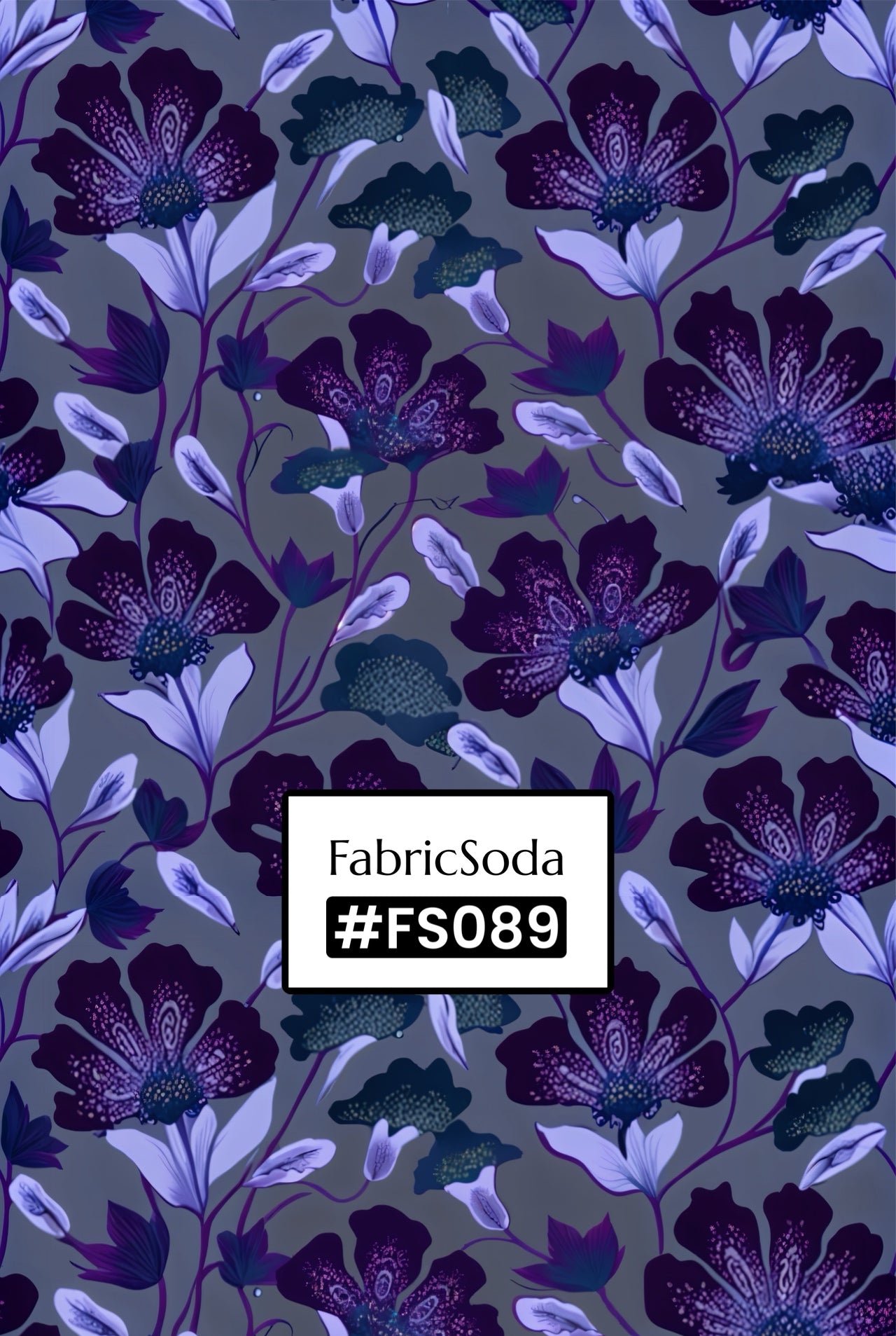 FS089 Violet Garden Floral Seamless Pattern