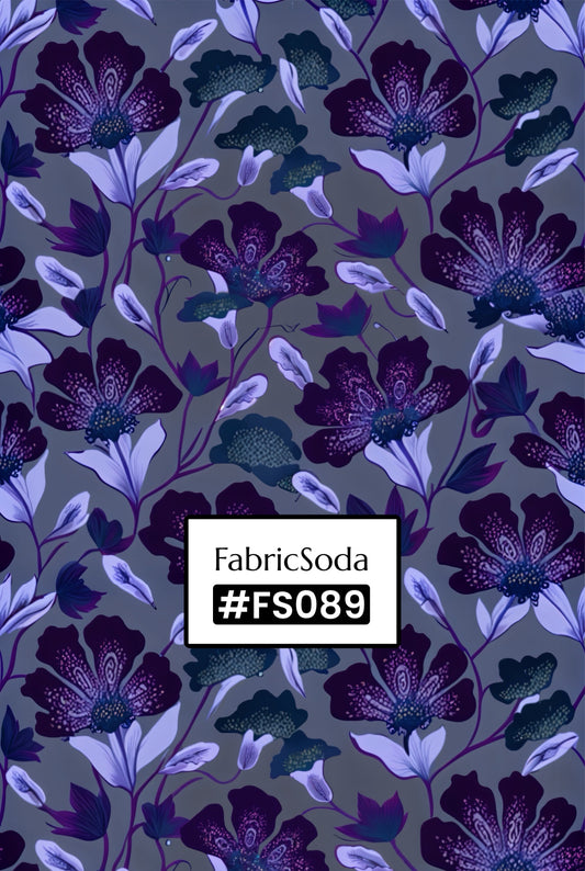 FS089 Violet Garden Floral Seamless Pattern