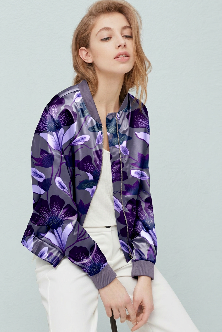FS089 Violet Garden Floral Seamless Pattern