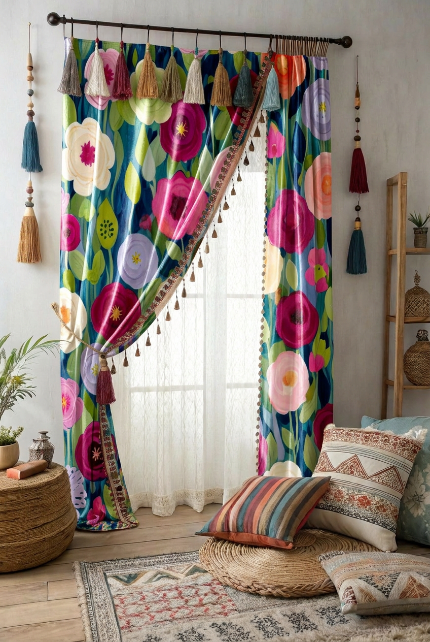 FS090 Colourful Flower Seamless Pattern