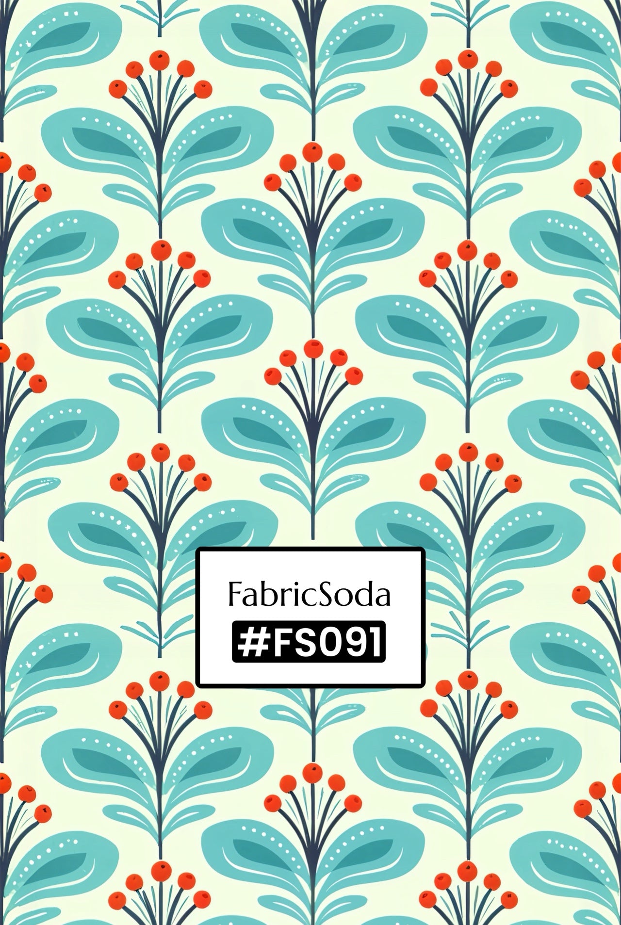 FS091 Fancy Blue Floral Seamless Pattern