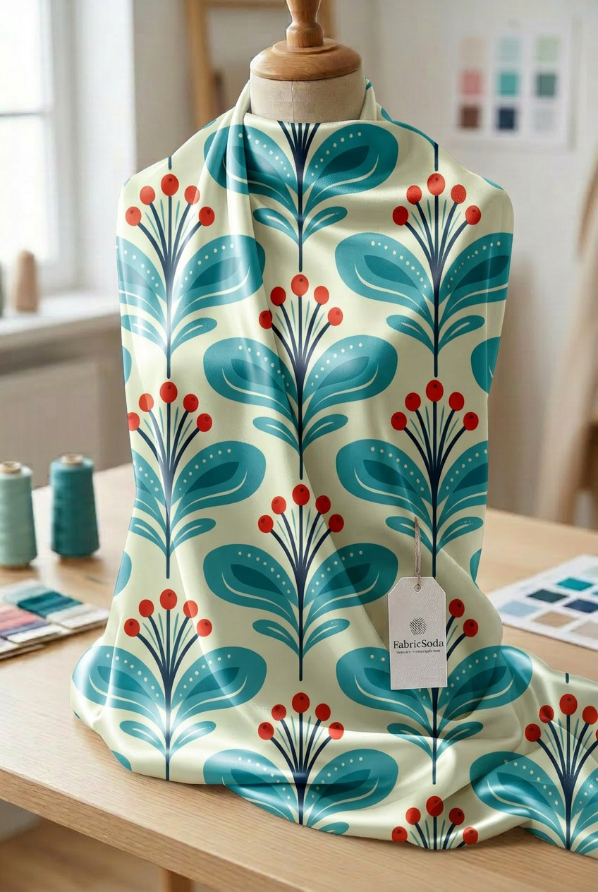 FS091 Fancy Blue Floral Seamless Pattern